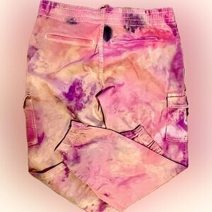 Hand Tie-Dyed Cargo Pants Women’s XL